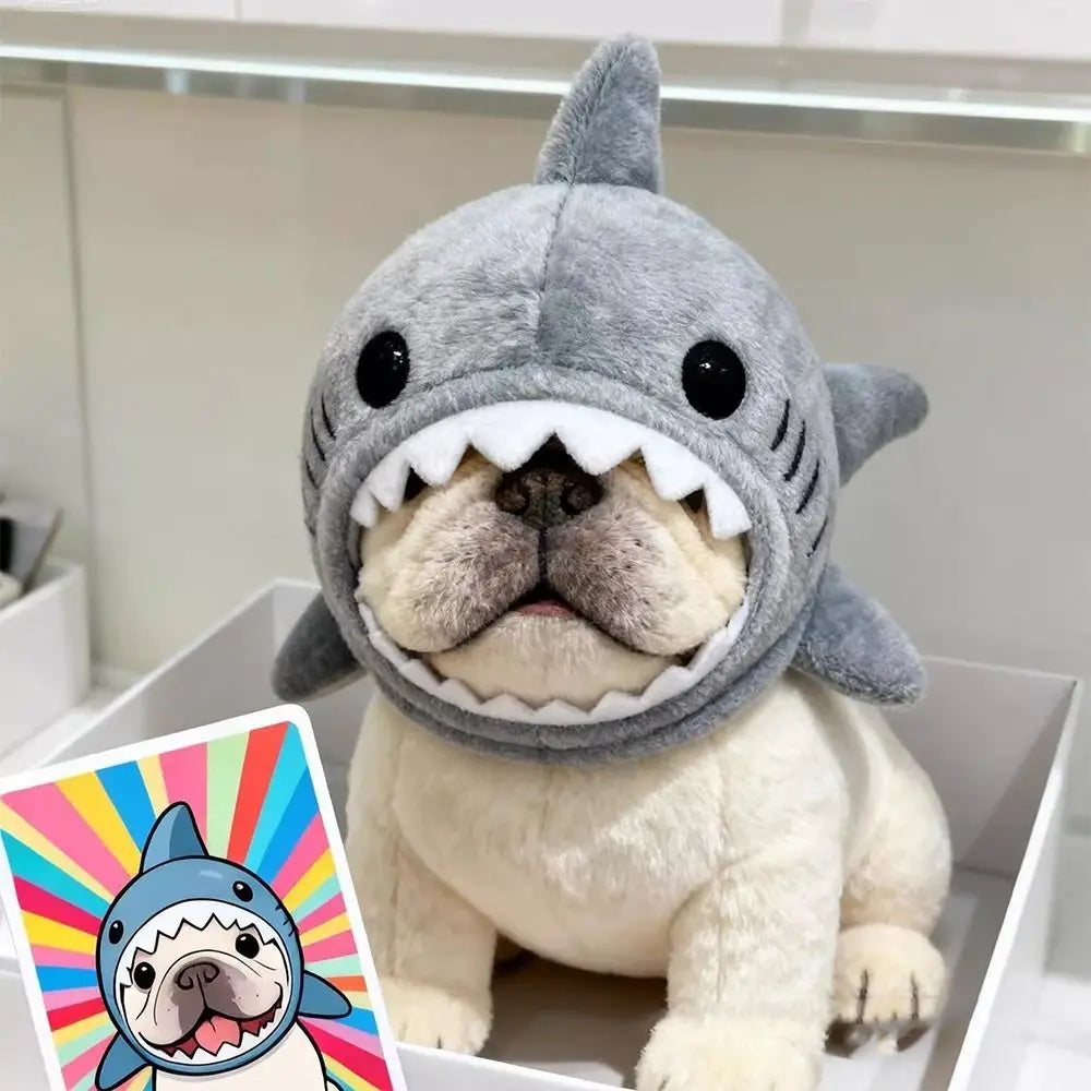 Funny Adjustable Cat Shark Headdress Warm Soft Cat Decorative Hat Cute Cartoon Cat Warm Hat Cosplay Party