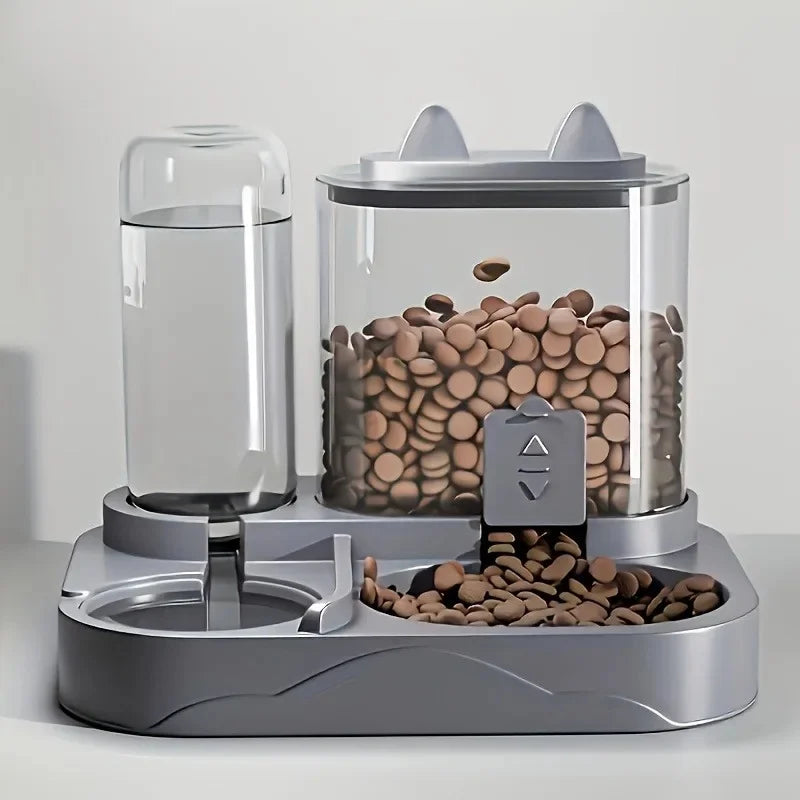 2-in-1 Automatic Cat Feeder & Water Dispenser – No Battery Required