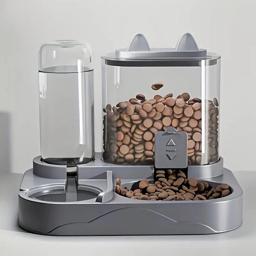 2-in-1 Automatic Cat Feeder & Water Dispenser – No Battery Required