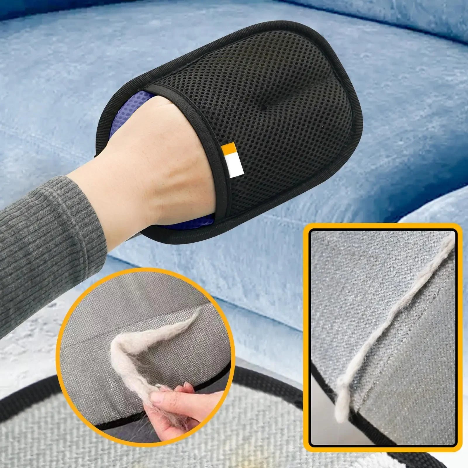 Pet Hair Remover Glove – Deshedding Tool for Fur, Furniture & Clothing