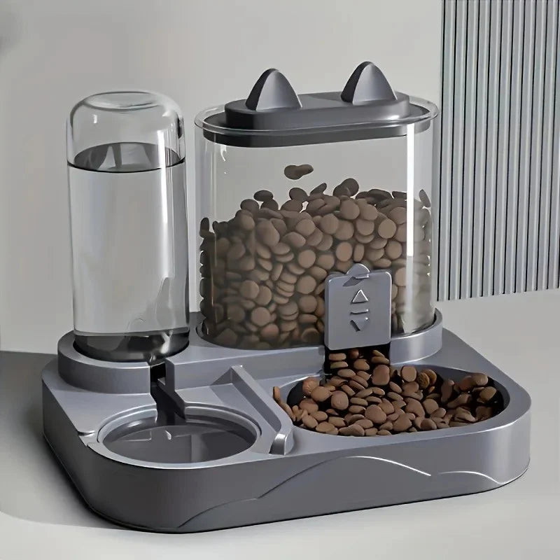 2-in-1 Automatic Cat Feeder & Water Dispenser – No Battery Required