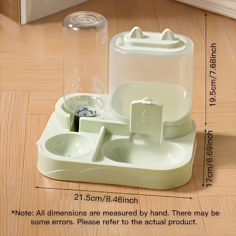 2-in-1 Automatic Cat Feeder & Water Dispenser – No Battery Required
