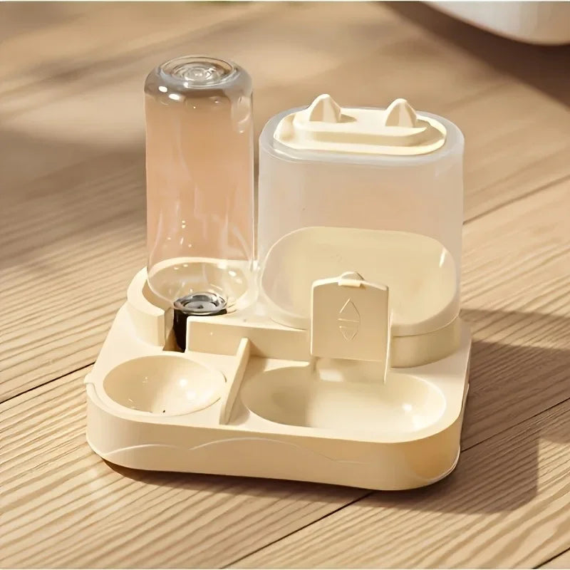 2-in-1 Automatic Cat Feeder & Water Dispenser – No Battery Required