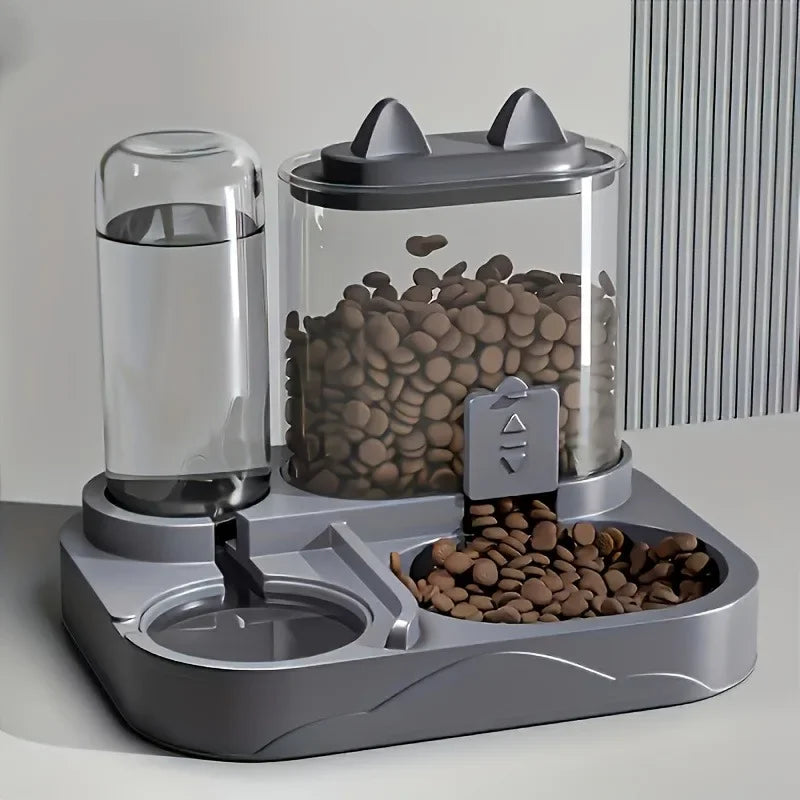 2-in-1 Automatic Cat Feeder & Water Dispenser – No Battery Required