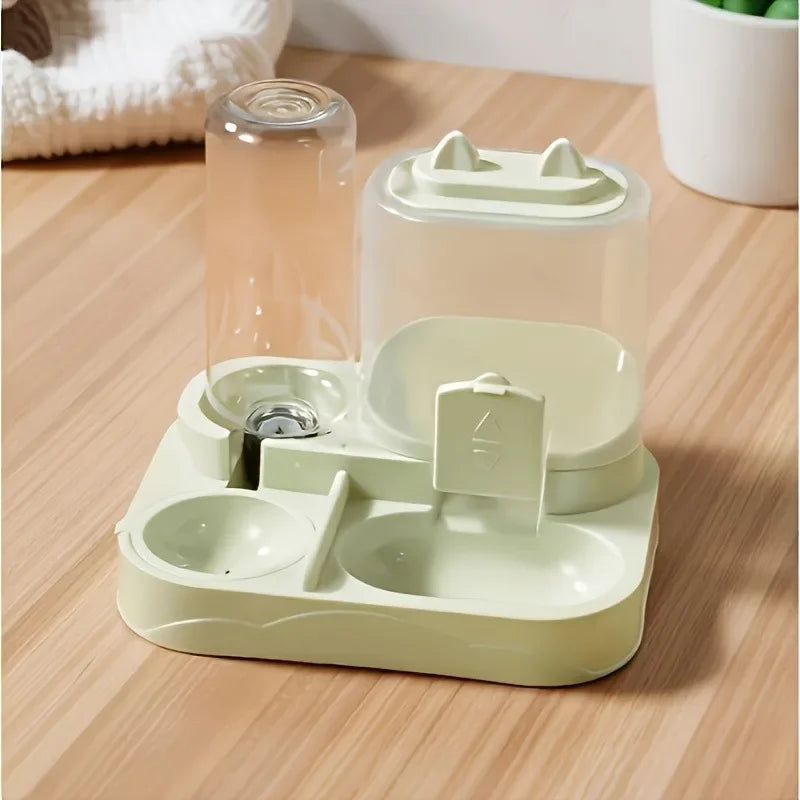 2-in-1 Automatic Cat Feeder & Water Dispenser – No Battery Required